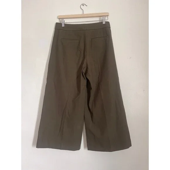 Ann Taylor Wide Leg Green Pants Size 6 - Picture 2 of 8